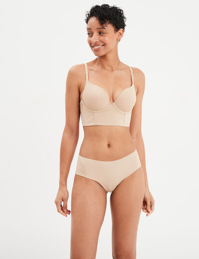 Soutien-gorge bustier beige femme