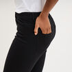 Pantalon capri slim twill 5 poches noir femme