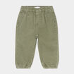 Pantalon jogger bas élastiqué coton vert kaki bébé garçon
