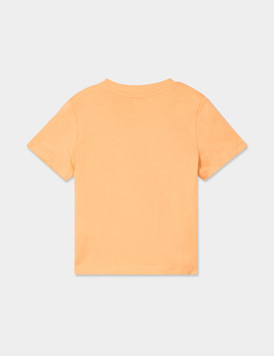 T-shirt manches courtes coton rose saumon bébé garçon