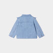 Veste jean à volants en coton denim double stone bébé fille