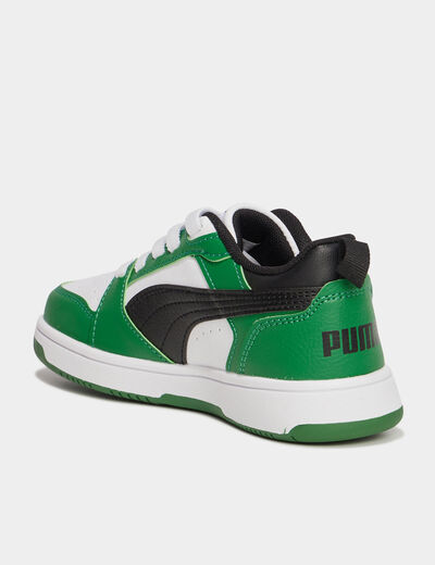Tennis basses à lacets Puma Rebound vert garçon
