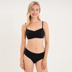 Soutien-gorge bandeau bretelles fines noir femme