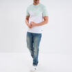 T-shirt manches courtes 1 poche coton vert pastel homme