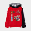 Sweat à capuche hoodie Mario Kart rouge garçon