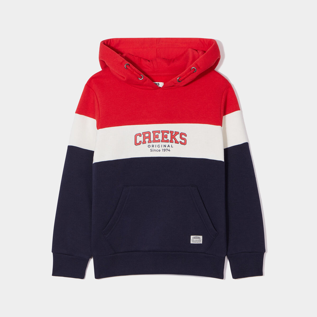 Sweat à capuche hoodie Creeks rouge garçon