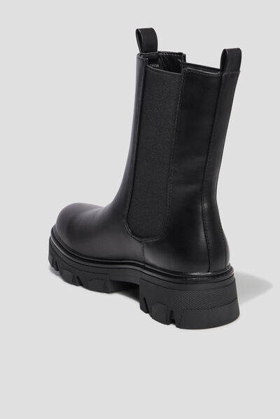 Bottines hautes chelsea noir femme