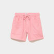 Short mom taille &eacute;lastiqu&eacute;e rose femme