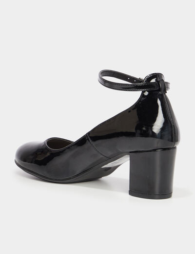 Escarpins vernis à talons noir femme