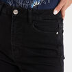 Jeans slim taille haute denim noir femme