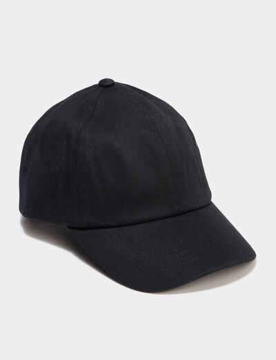 Casquette coton bomb&eacute;e ajustable noir gar&ccedil;on
