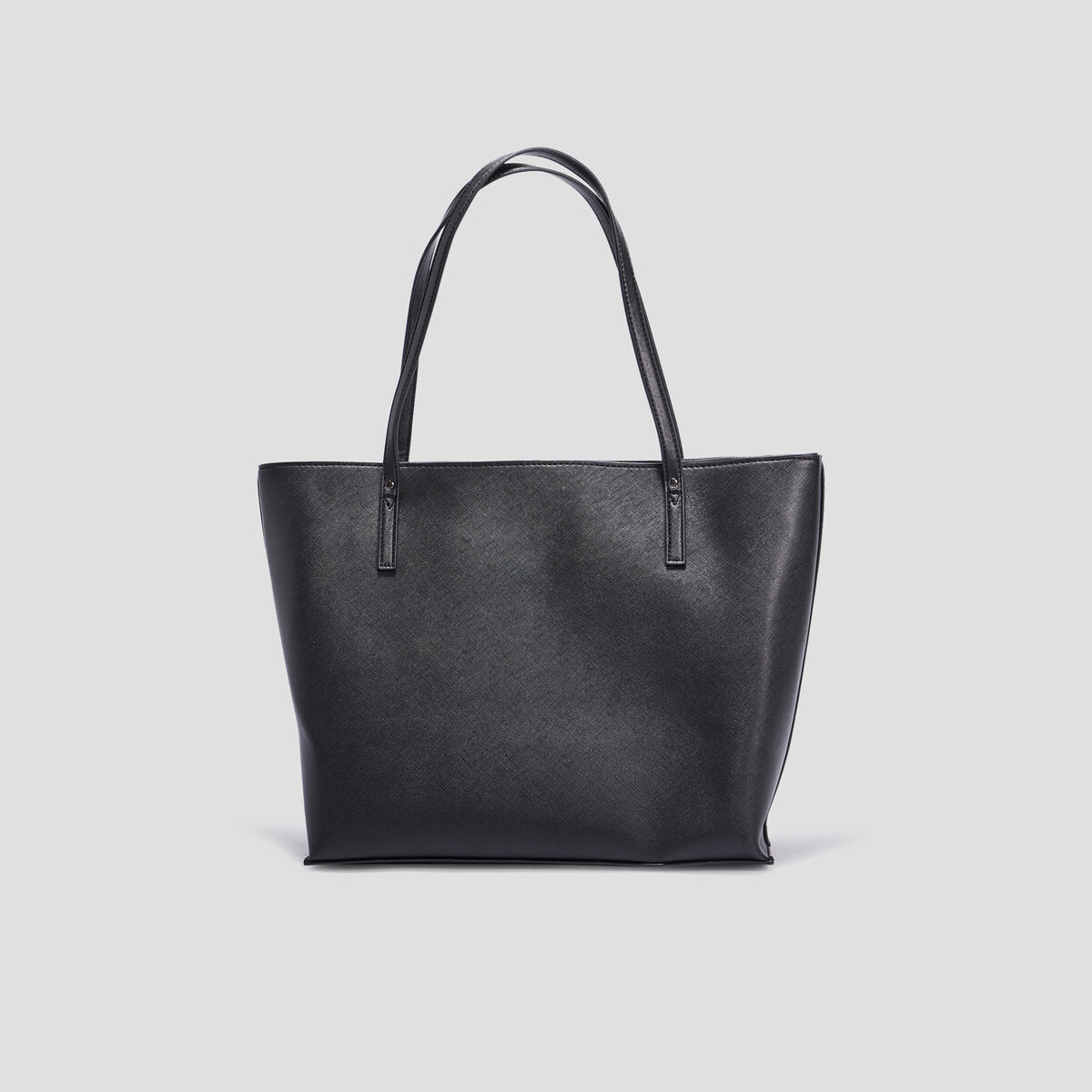 Sac cabas trapèze noir femme