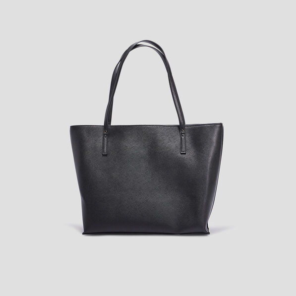 Sac cabas trapèze noir femme
