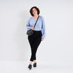 Jegging avec passants taille haute denim noir femme grande taille
