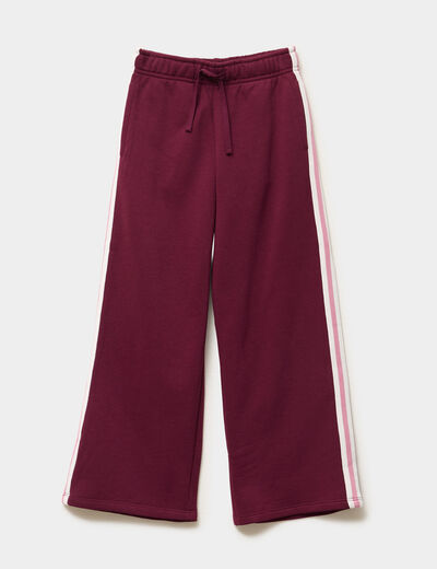 Pantalon de jogging large bordeaux fille