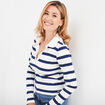 T-shirt col polo manches longues Creeks blanc femme