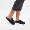 Chaussons mules noir femme