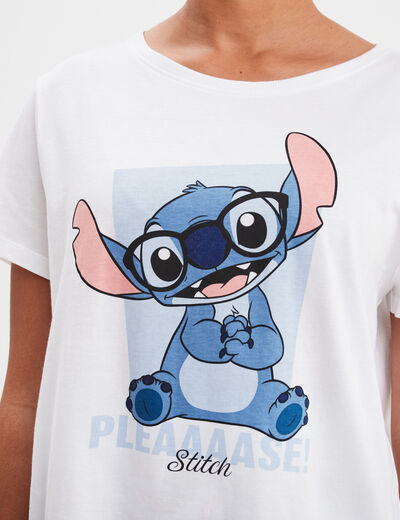 Ensemble pyjama Lilo et Stitch blanc femme
