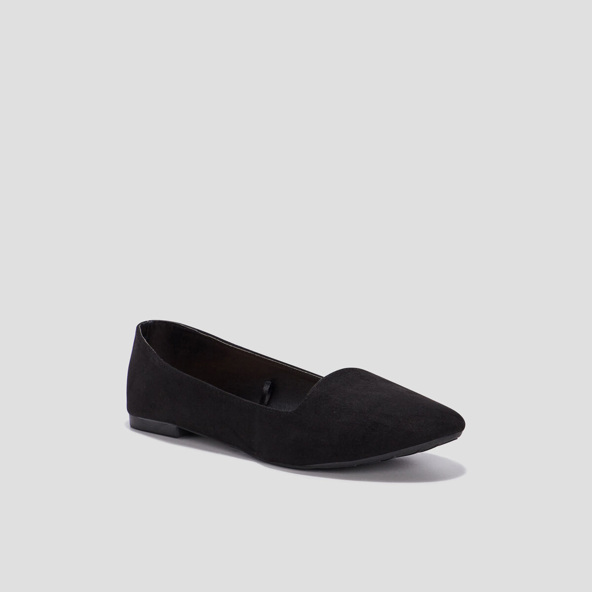 Ballerines esprit mocassins plates noir femme