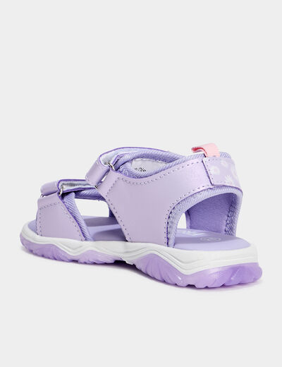 Sandales semelle lumineuse Reine neiges violet fille