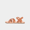 Sandales en cuir marron femme