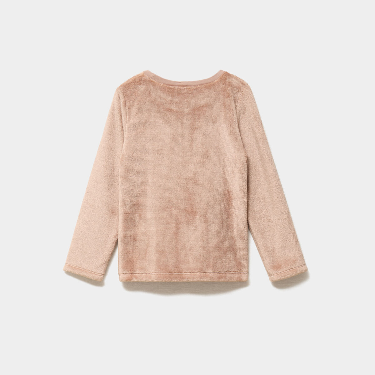 Ensemble pyjama effet velours 2 pi&egrave;ces taupe fille
