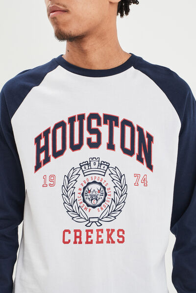 T-shirt manches longues Creeks blanc homme
