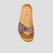 Mules anatomiques boucle sur l'avant rose femme