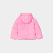 Doudoune à capuche rose fille