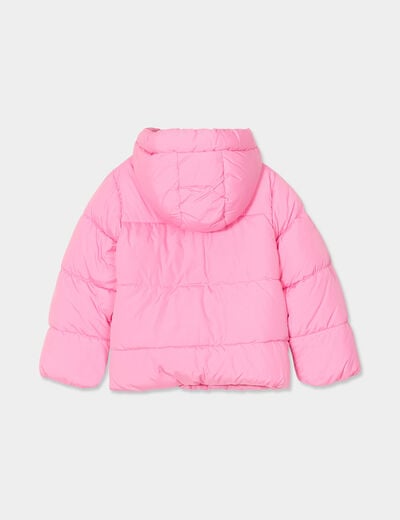 Doudoune à capuche rose fille
