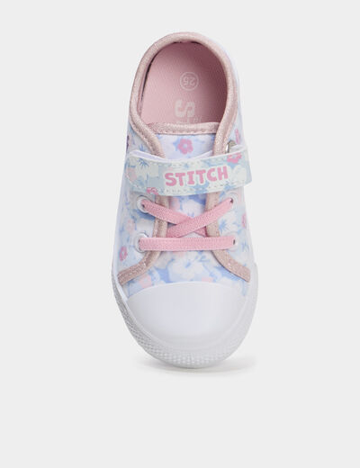 Tennis basses en toile lumineuses Stitch multicolore fille