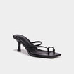 Mules &agrave; talons kitten heels noir femme