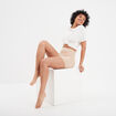 Cycliste gainant sans couture beige femme