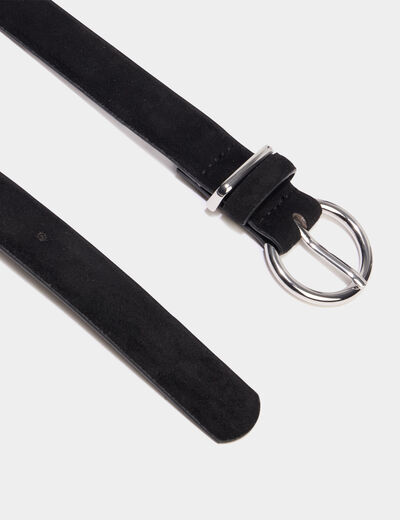 Ceinture su&eacute;dine noir femme