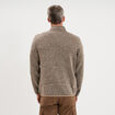 Gilet manches longues col montant marron homme