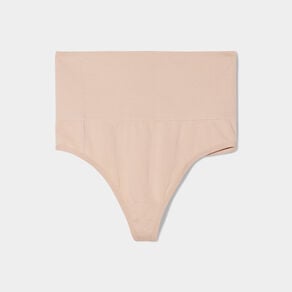 string gainant taille haute beige femme String gainant taille haute beige femme