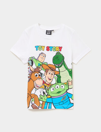 T-shirt manches courtes coton Toy Story blanc gar&ccedil;on