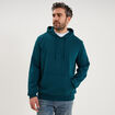 Sweat molleton &agrave; capuche hoodie bleu canard homme