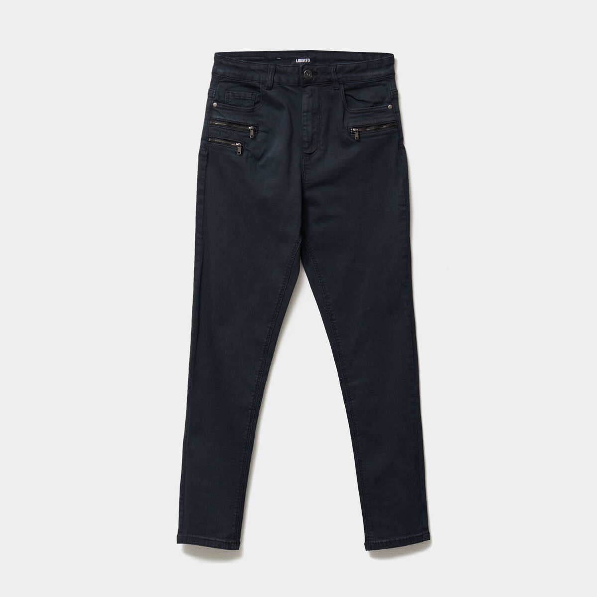 Pantalon skinny 7/8&egrave;me coton noir femme