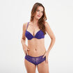 Soutien-gorge push up dentelle violet foncé femme