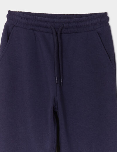Pantalon de jogging droit bleu marine fille