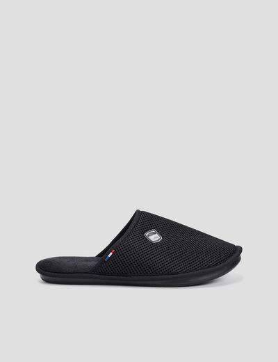 Chaussons mules noir homme