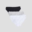 Lot 3 culottes en coton gris femme