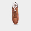 Baskets montantes fourr&eacute;es marron homme