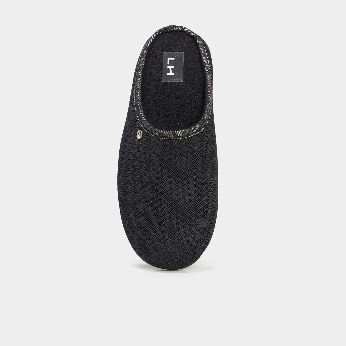 Chaussons mules noir femme