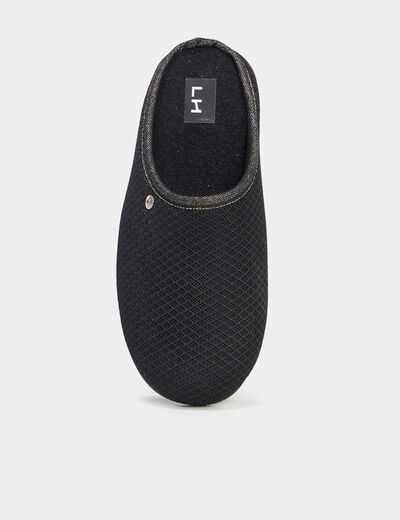 Chaussons mules noir femme