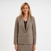 Veste blazer 2 poches marron femme