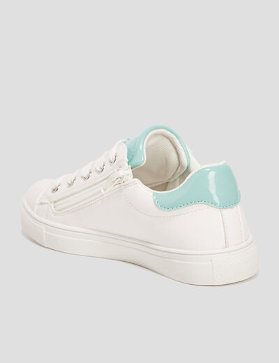 Tennis à lacets Liberto blanc fille