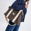 Sac cabas avec bandoulière gris foncé femme