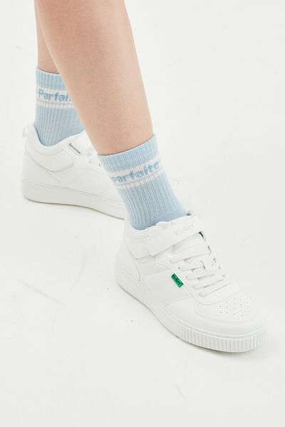Baskets montantes Kickers Tylem blanc femme
